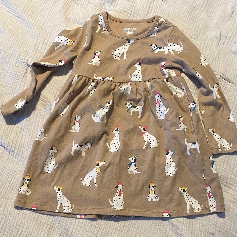 Garanimals Tan Dog Print Kids Dress
